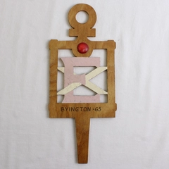 1965 Chi Epsilon Civil Eng Honor Society Wood Carved Member Name Byington