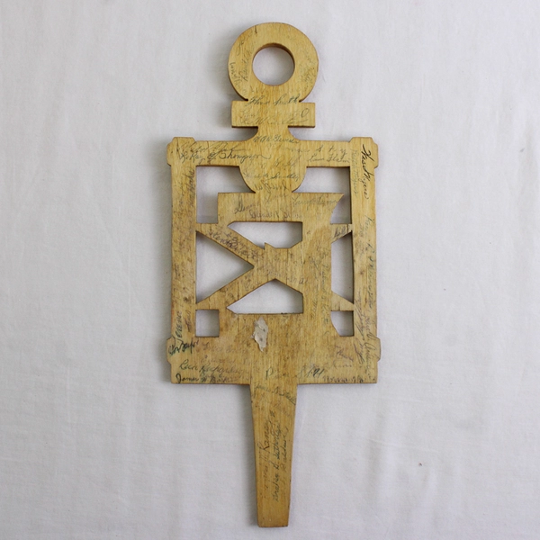 1965 Chi Epsilon Civil Eng Honor Society Wood Carved Member Name Byington