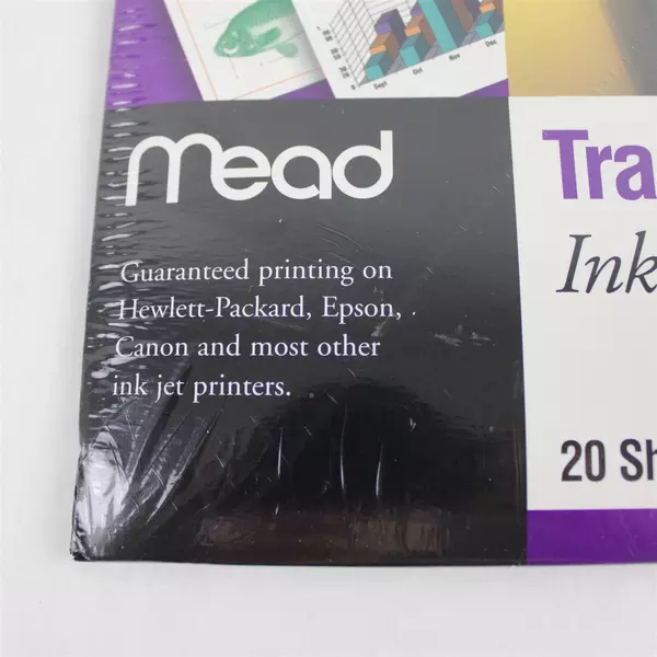Mead Transparency Film 20 Sheets 8.5x11 Inkjet & Color Laser Printers New