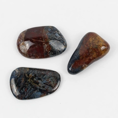 Lot of 3 Polished Pietersite Chalcedony Palm Stones Healing Crystals 90 Grams