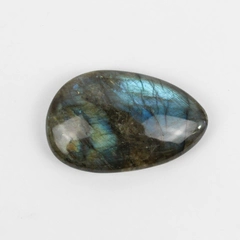 2.5" Green Teal Gold Labradorite Polished Palm Stone 68 Grams