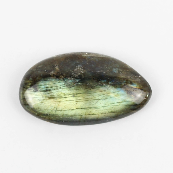 2.75" Green Teal Gold Labradorite Polished Palm Stone 68 Grams
