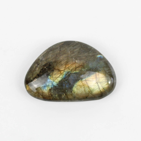 2.5" Green Blue Gold Labradorite Polished Palm Stone 68 Grams
