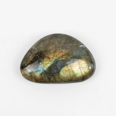 2.5" Green Blue Gold Labradorite Polished Palm Stone 68 Grams