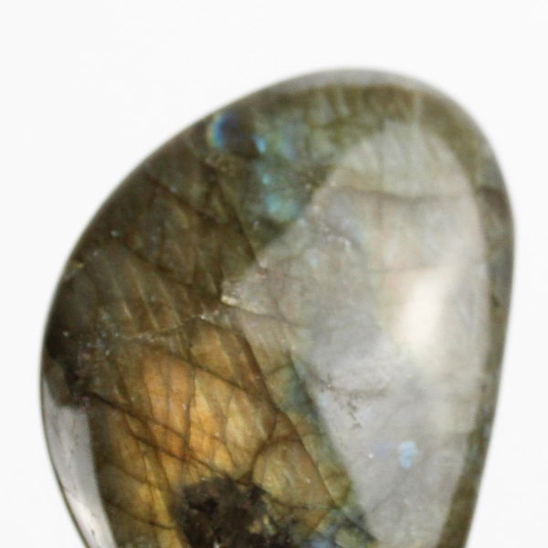 2.5" Green Blue Gold Labradorite Polished Palm Stone 68 Grams