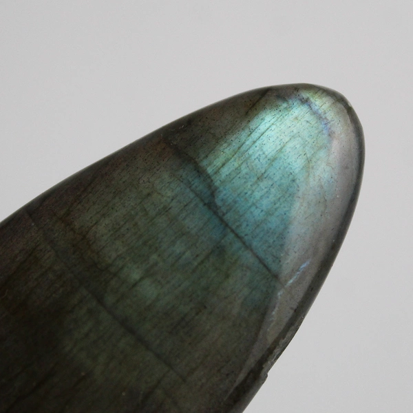 2.75" Green Teal Gold Labradorite Polished Palm Stone 45 Grams