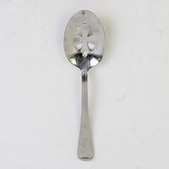 A Wallace Silver Monroe Pattern Pierced Serving Spoon 18/10 Stainless Good 8.25"