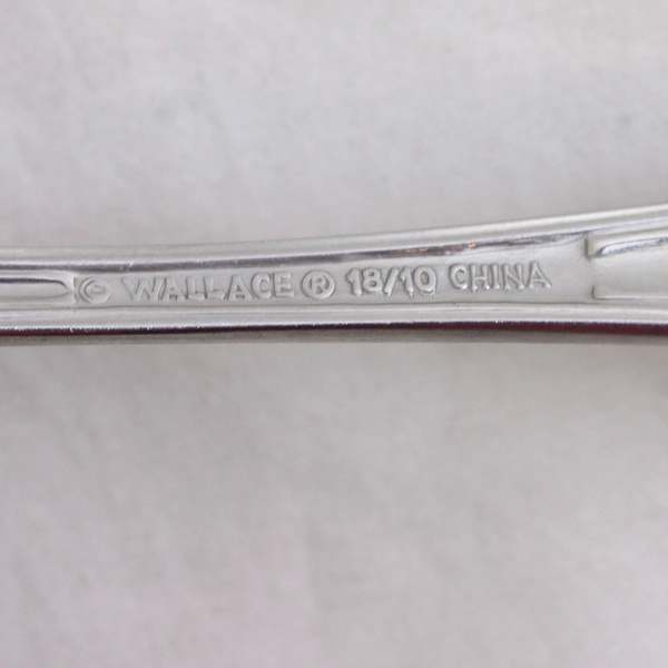 Lot of 2 Wallace Silver Messina Pattern Oval Soup Spoons 18/10 SS Very Rare