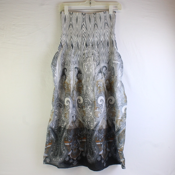 Lapis Women’s One Size White Gray Stretch Halter Dress Multi-Color