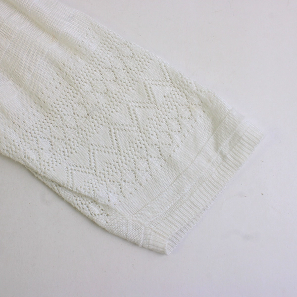 Great Northwest Indigo Women's 1X White Lace Crochet Cardigan