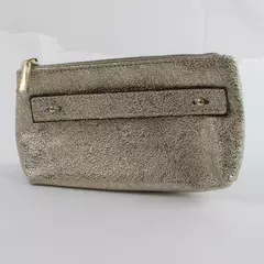 Estée Lauder Gold Glitter Clutch Makeup Bag Zip Cosmetic Pouch