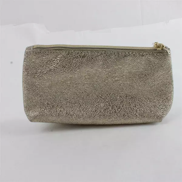 Estée Lauder Gold Glitter Clutch Makeup Bag Zip Cosmetic Pouch