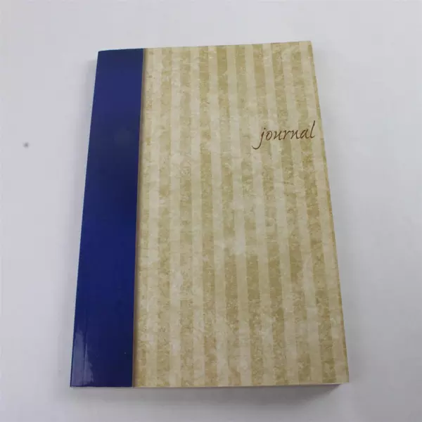 Blue & Tan Pocket Journal Notebook 8.25x5.5in Clean Pages