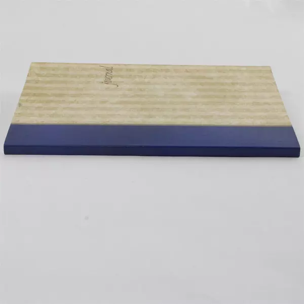 Blue & Tan Pocket Journal Notebook 8.25x5.5in Clean Pages