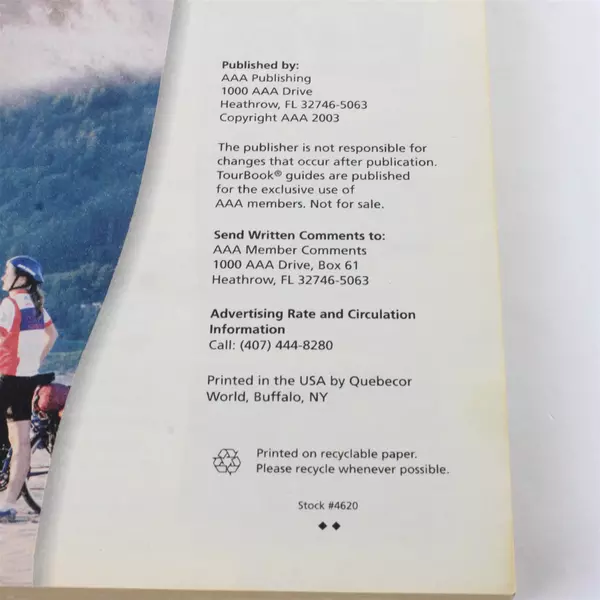 AAA Tourbook Oregon & Washington 2003 Travel Guide