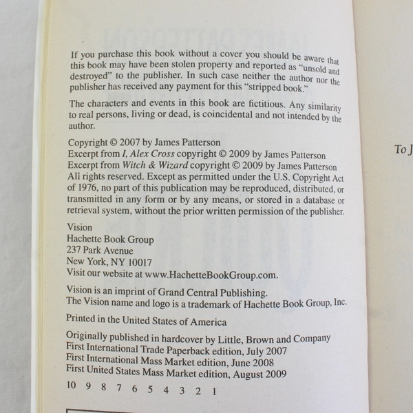 The Quickie by James Patterson & Michael Ledwidge 2009 Paperback Mystery