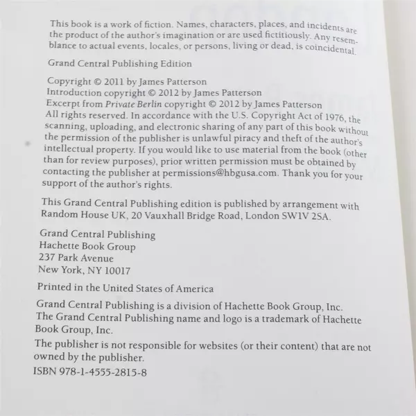 Private London (Jack Morgan Series) Hardcover by James Patterson 