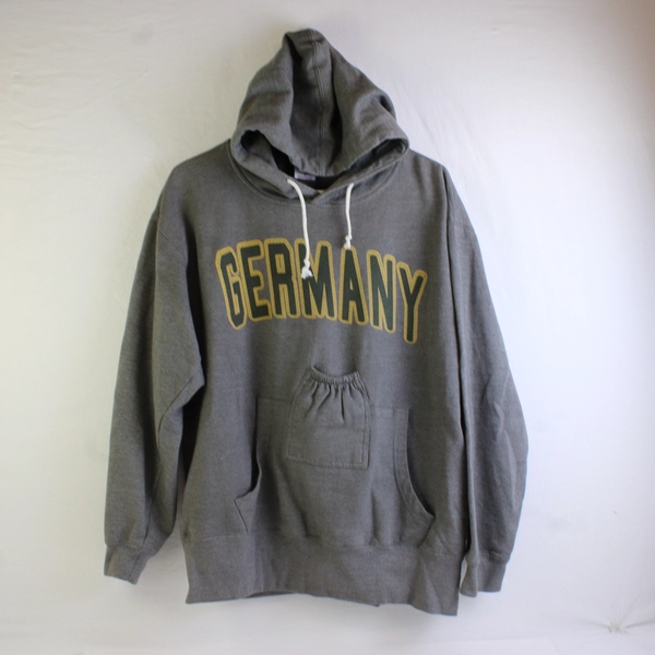 Brew City Men's M Gray Germany Hoodie Sweatshirt with Beer Pocket