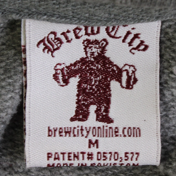 Brew City Men's M Gray Germany Hoodie Sweatshirt with Beer Pocket