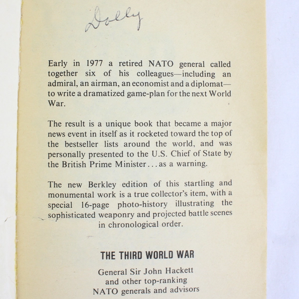 The Third World War August 1985 Various Top-Ranking Military 1980 PB Illustrated