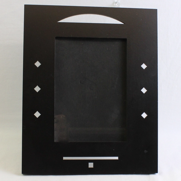VTG Amerigo by Lasercraft Matte Black Geometric Cutout Picture Frame 5" x 7"