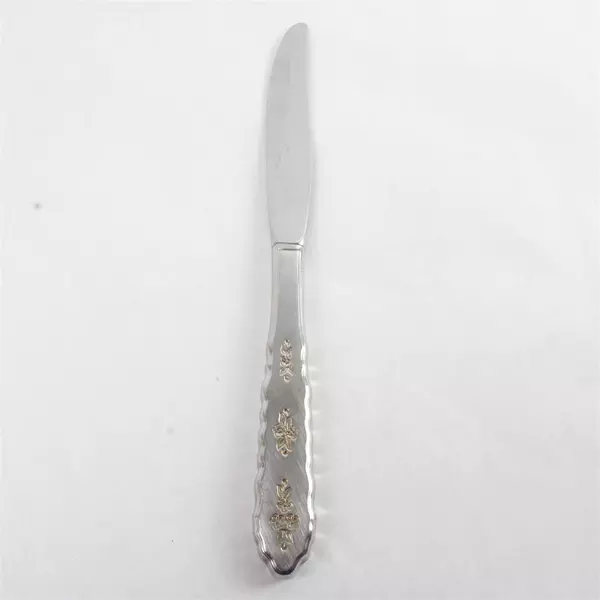Set of 8 Oneida Floral Bouquet Modern Hollow Handle Dinner Knives 8.75"