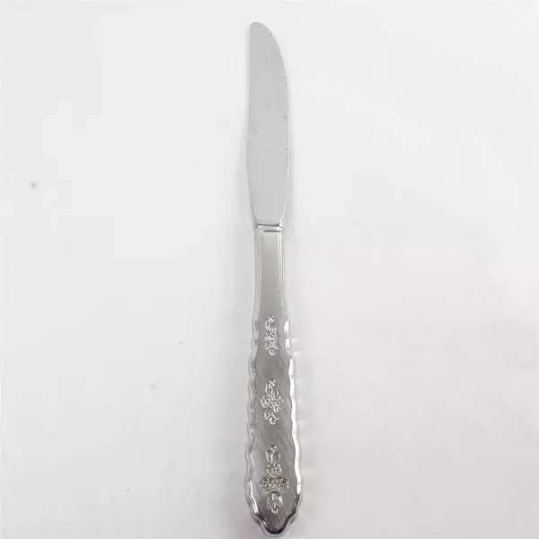 Set of 8 Oneida Floral Bouquet Modern Hollow Handle Dinner Knives 8.75"