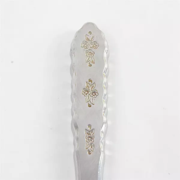 Set of 8 Oneida Floral Bouquet Modern Hollow Handle Dinner Knives 8.75"