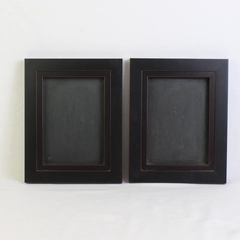 Set of 2 Old Town Matte Black with Red Edges Tabletop Frames 5" x 7"