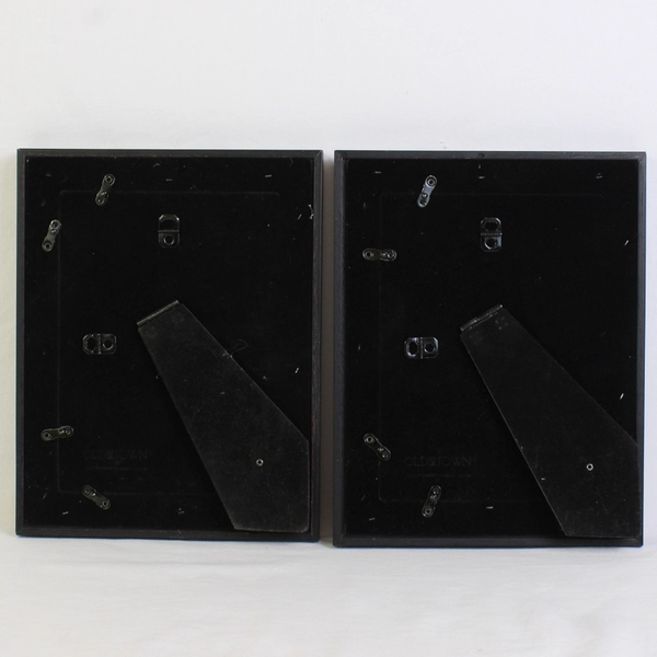 Set of 2 Old Town Matte Black with Red Edges Tabletop Frames 5" x 7"