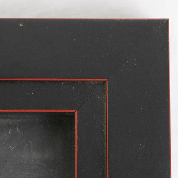 Set of 2 Old Town Matte Black with Red Edges Tabletop Frames 5" x 7"