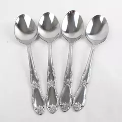 Set of 4 Oneida Fenway Place Oval Soup Spoons Silver Plated 6.75"