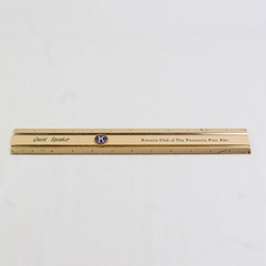 Kiwanis International 12" Brass Ruler Guest Speaker Palo Alto California