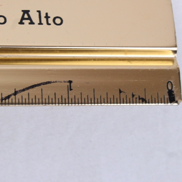 Kiwanis International 12" Brass Ruler Guest Speaker Palo Alto California