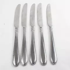 Set of 5 Oneida Memphis New French Solid Stainless Table Knives 9.5" 