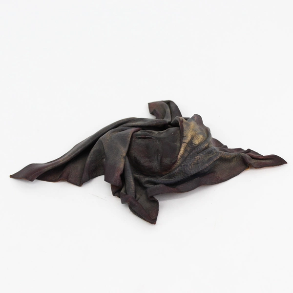 Vintage Handmade Leather Relief Sculpture Wall Art Woman Face Mask