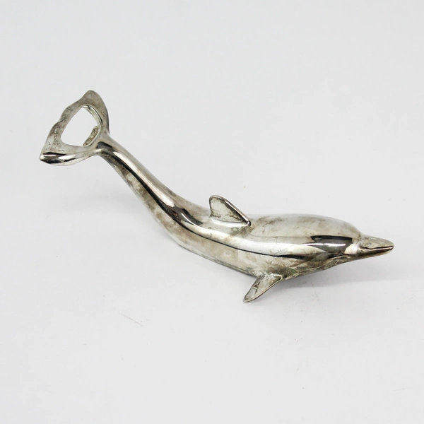 Vintage International Silver Co. Silver Plated Dolphin Shape Bottle Opener