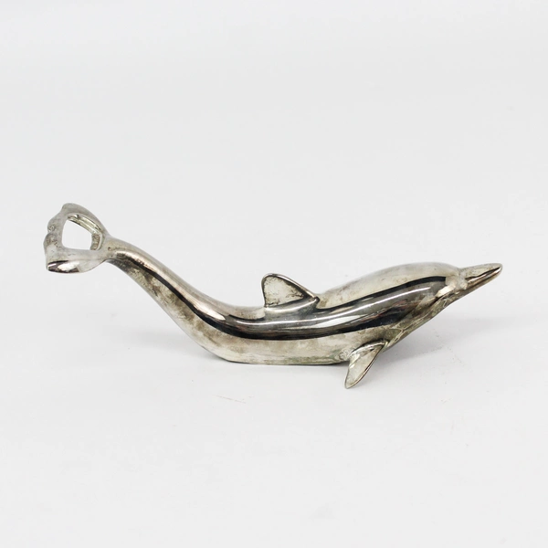Vintage International Silver Co. Silver Plated Dolphin Shape Bottle Opener