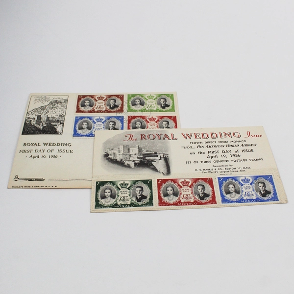 Lot Of 2 1956 Royal Wedding Monaco Covers Pan Am Prince Rainier Grace Kelly