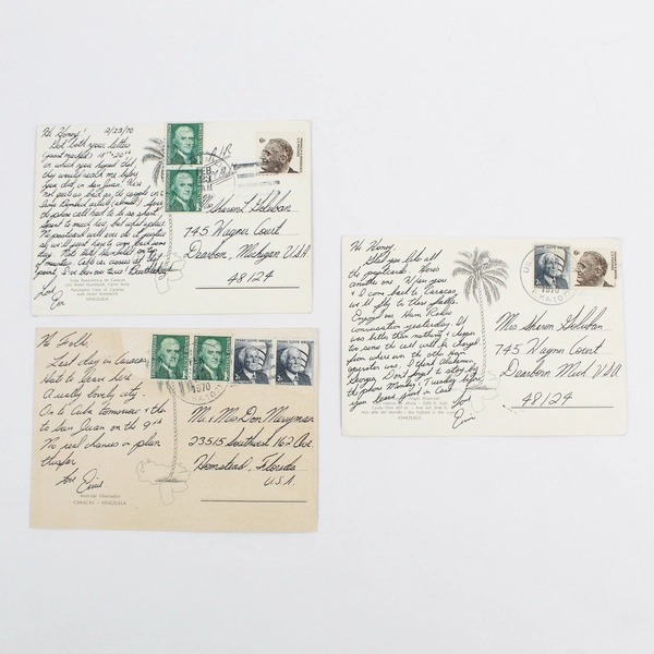 Lot Of 3 Caracas Venezuela Color Postcards 1970