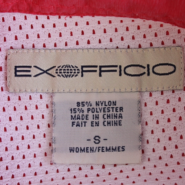 ExOfficio Red Long-Sleeve Mesh-Lined Button-Up Women's Small