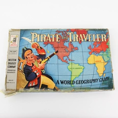 1954 Milton Bradley Pirate and Traveler Board Game 4563-D With Box