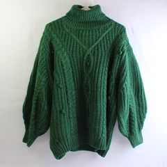 Wishlist Dark Green Wool Acrylic Blend Knit Turtleneck Sweater Women's M/L