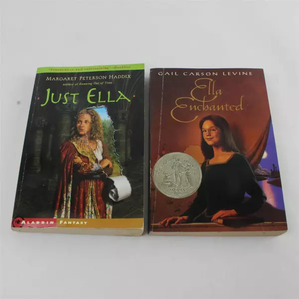 Lot of 2 YA Paperbacks Just Ella & Ella Enchanted Margaret P. Haddix Gail Levine
