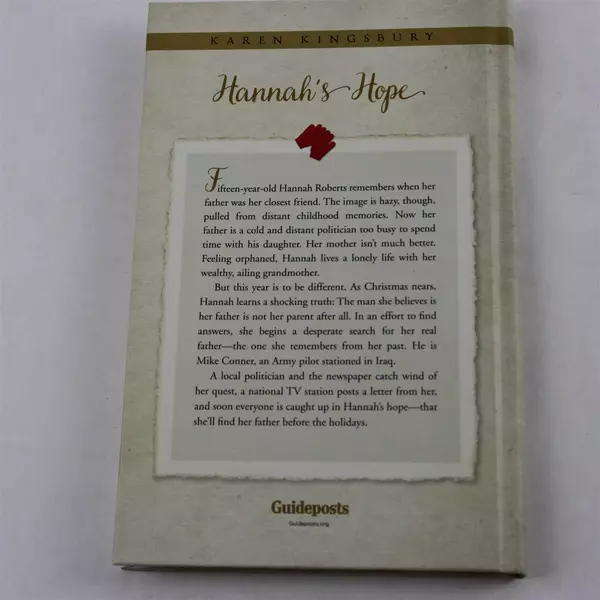 Hannah's Hope Karen Kingsbury The Red Glove Stories Hardcover 2005 