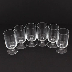  Set Of 6 Vintage Cristal D'Arques Cavalier Clear 4.5" Water Goblet Wine Glasses