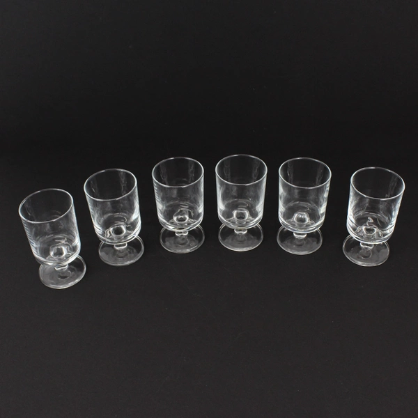  Set Of 6 Vintage Cristal D'Arques Cavalier Clear 3.5" Juice Glasses