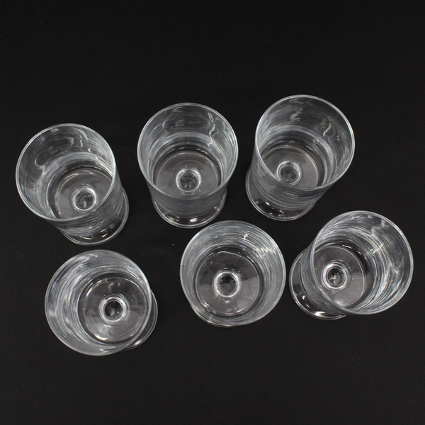  Set Of 6 Vintage Cristal D'Arques Cavalier Clear 3.5" Juice Glasses