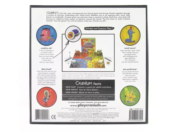 Cranium Board Game 2002 - Fun for Teens & Adults, Missing Clay Good Condition