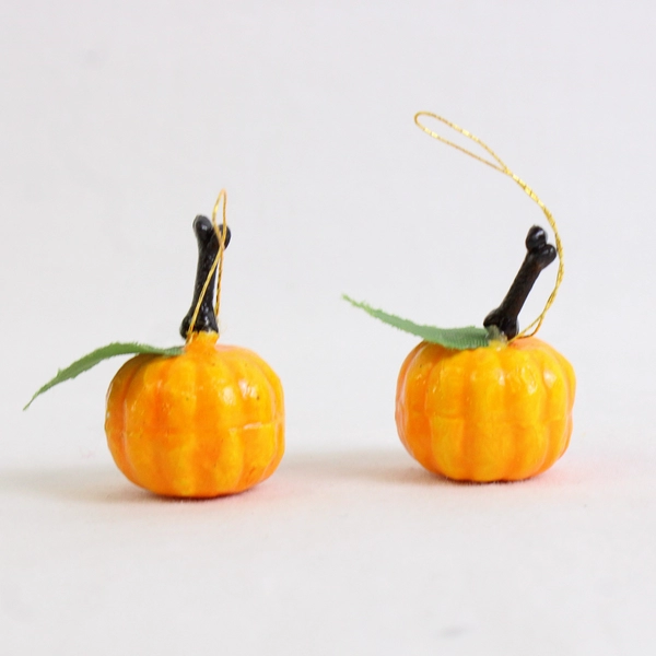 Lot of 9 Mini Plastic and Fabric Faux Pumpkins Miniature Decorative Fall Decor